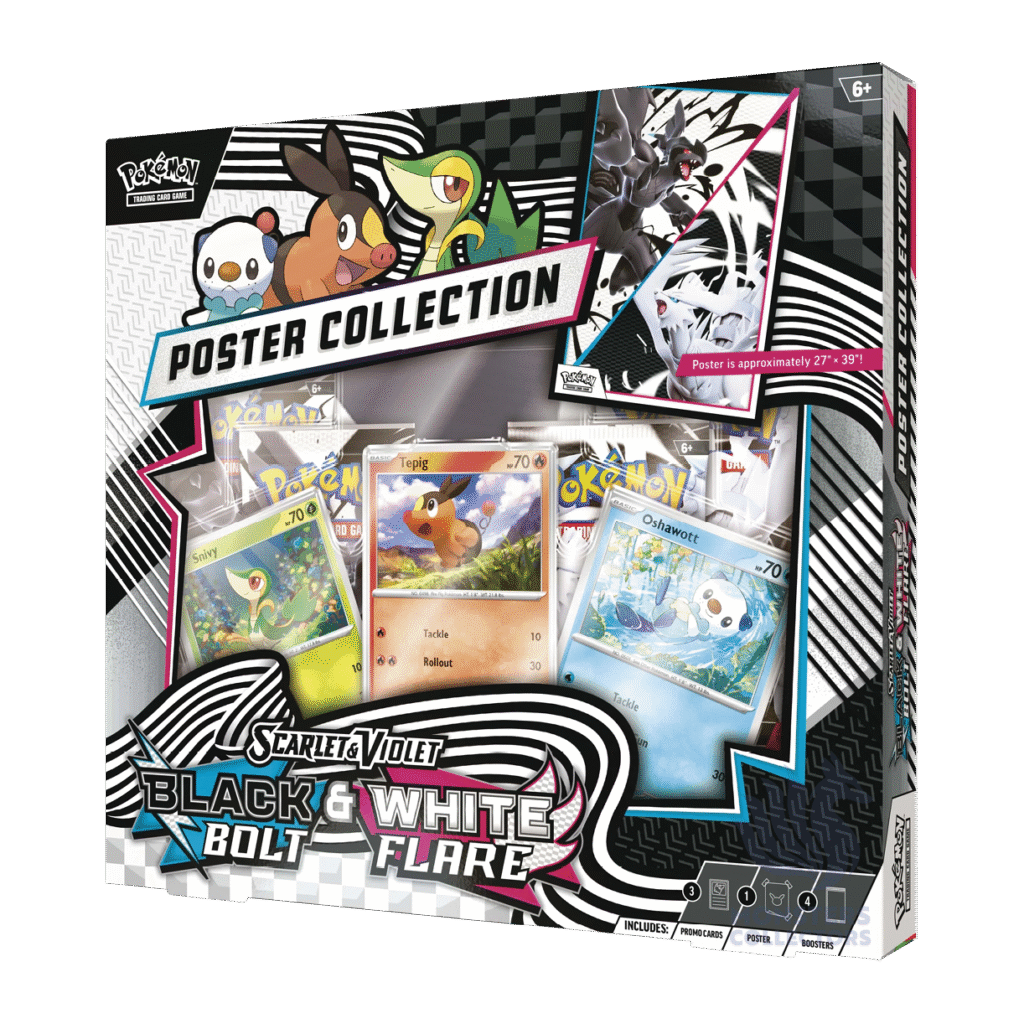 Colección con póster de 4 sobres Fulgor Negro Llama Blanca Español