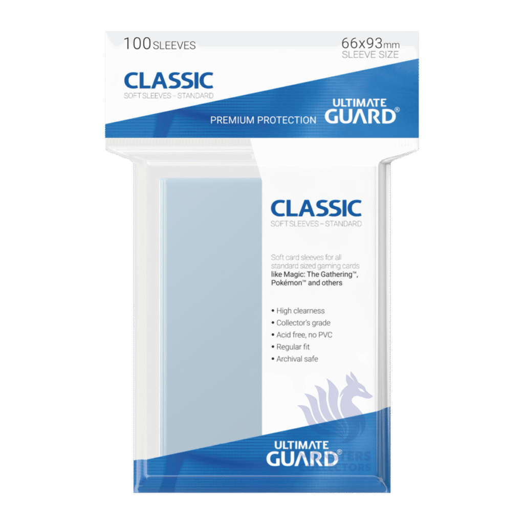 Paquete de 100 fundas de Ultimate Guard para cartas classic.
